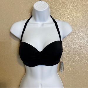 Black Halter Bikini Top